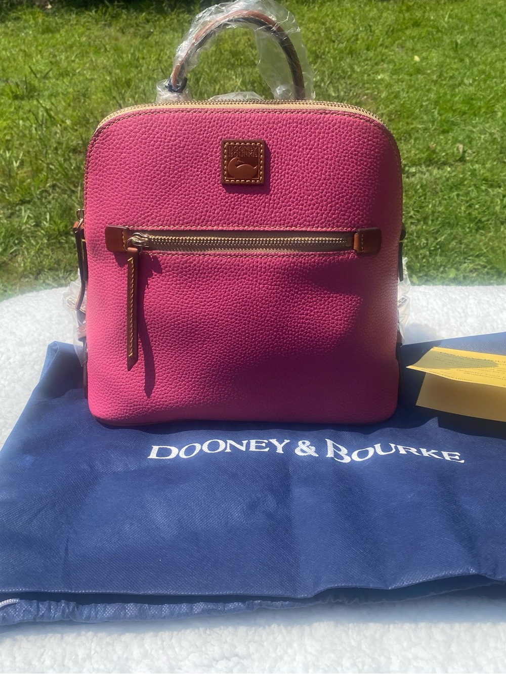 Dooney & Bourke Hot Pink Pebble Leather Mini Backpack